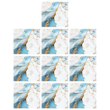 Imagem de Placa Adesiva Marmore 3D Kit 10 uni Autocolante Papel de Parede Obra R