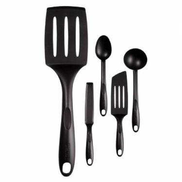 Imagem de Jogo De Espátulas 5 Peças Bienvenue Tefal, Preto