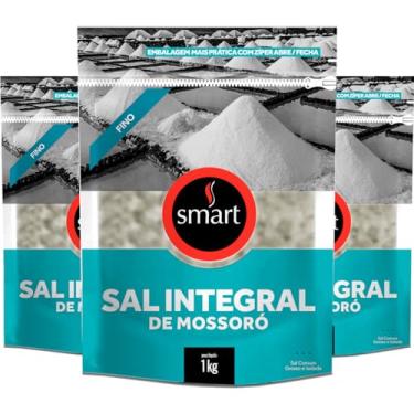 Imagem de Kit 3 Sal Marinho Integral de Mossoró Fino Smart 1kg