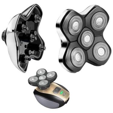 Imagem de 5 lâminas magnéticas universais para barbeador de cúpula MANSCAPED e muitas marcas, cabeças de substituição para cabeças de substituição universais