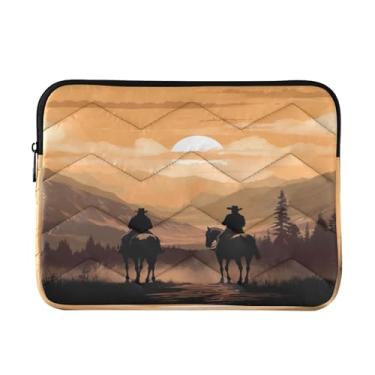 Imagem de ATTX Capa para laptop American West Cowboy de 15 a 16 polegadas, à prova de choque e protetora, bolsa portátil para computador #750