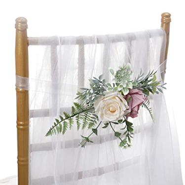 Imagem de Generic Decoração Traseira de Cadeira de Casamento Com Flor Amarela Feita à Mão Com Aparência Realista para Cerimônia de Sonho (Genericrea73m2o4k-220419XY0247)