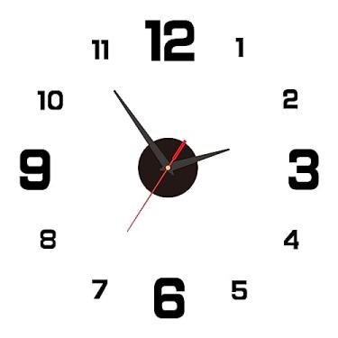 Imagem de Relógio de Parede Acrílico DIY Personalizado para Casa Creative Digital Glow Clock Decoração sem Punch Adesivo Silencios