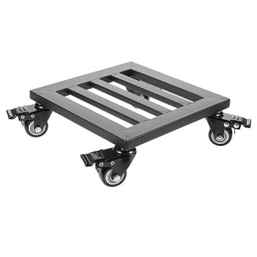 Imagem de YYBOES Suporte de metal para vaso de flores, suporte para plantas com rodinhas, suporte de planta resistente, suporte de rolamento com rodízios, motor de vaso de flores resistente