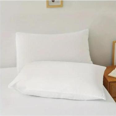 Imagem de Kit 2 Fronhas Travesseiros 50X70 Microfibra Premium Branca - Confeccoe