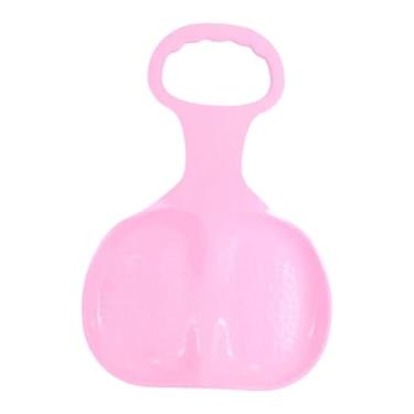 Imagem de Dynwave Trenó de inverno para neve com alça, trenó para grama, tobogã, para esportes de luge, gramado, feriado, festival, crianças e adultos, Luz Rosa