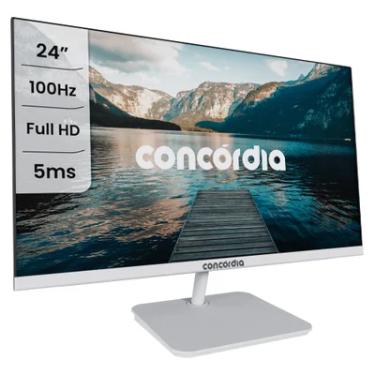 Imagem de Monitor Concórdia Empresarial E238 24", 100hz, Led Full Hd, Hdmi, Vga e Vesa, SRGB 100%, Branco