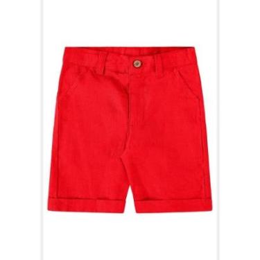 Imagem de Bermuda Básica Infantil para Meninos em Linho Up Baby-Masculino