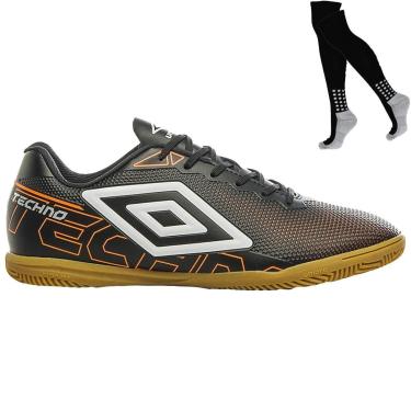 Imagem de Kit Chuteira Futsal Umbro Techno e Meião-Masculino