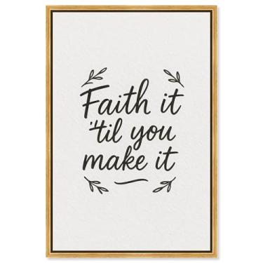 Imagem de Faith It Impressão em tela Jesus Wall Art por Art Remedy, moldura dourada, 25 x 38 cm