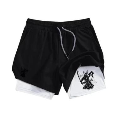 Imagem de Shorts Masculinos De Secagem Rápida Para Corrida Com Bolso Para Celula