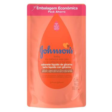 Imagem de Sabonete Líquido Refil Johnson’s - Da Cabeça aos Pés 180ml-Unissex