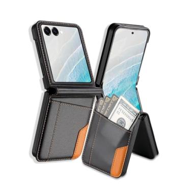 Imagem de Asuwish Capa de celular para Samsung Galaxy Z Flip 7 5G Capa carteira com suporte para cartão de crédito suporte com bloqueio RFID Slim Rugged Mobile Flip Cell Accessories ZFlip 7Z Z7 G Flip7 ZFlip7