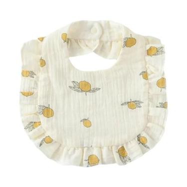 Imagem de Babador De Algodão Floral Para Bebês Com Renda Estilo Coreano Toalha M