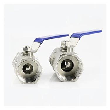 Imagem de VTGVVVTR Válvula 1 peça válvula de esfera fêmea rosqueada aço inoxidável SS304 BSP 1/10.2 cm 3/20.3 cm 1/5.1 cm 3/10.2 cm 2.5 cm 1-1/10.2 cm 1-1/5.1 cm (2 polegadas)