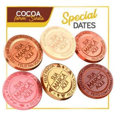 Imagem de Forma de Chocolate Personalizada Cocoa Form Special Dates, 1 cavidade,