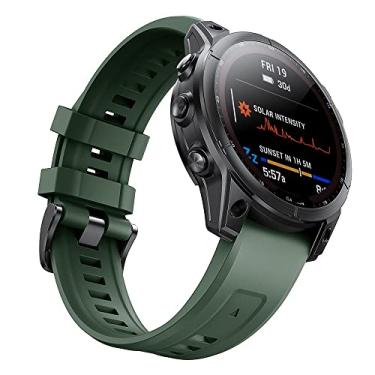 Imagem de VEVEL Pulseira esportiva de silicone de 22 de 26 mm para Garmin Fenix 6X 6 Pro 7X 7 5X 5 3 3HR 935 Descent G1 Pulseira masculina de liberação rápida (H,ForQuatix 5 Quatix 6)