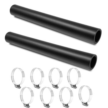 Imagem de BEIJIULI Substituição da mangueira de enchimento de combustível do tanque de gás com 4 braçadeiras, mangueira de pescoço reforçada para enchimento de combustível de gasolina (reta, 5 cm ID-2 pacotes)