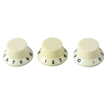 Imagem de RiToEasysports Botões de Guitarra, 3 Pçs Potenciômetro Botões Rotativos Tom Controle Volume Substituição Instrumento Eletrônico para Guitarra Elétrica Baixo (Letras pretas com botão de marfim)