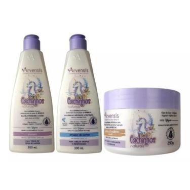 Imagem de Kit Arvensis Cachinhos Shampoo Ativador Crespo Geleia Suave