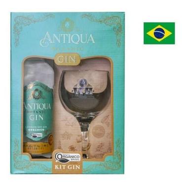 Imagem de Gin Antiqua Botanic Dry Gin Orgânico W. Haus Kit Com Taça 1l