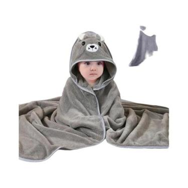 Imagem de Toalha De Banho Unissex Para Bebês Recém-Nascidos Com Capuz, Cobertor 