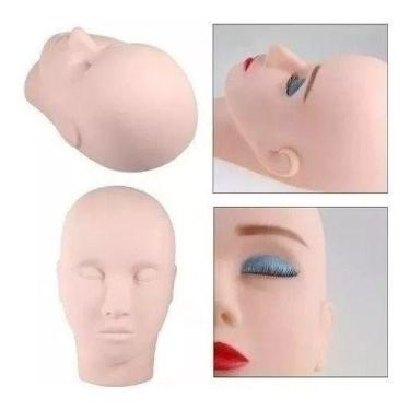 Imagem de Rosto Para Treino De Maquiagem Olhos Facial Humano Manicure - OEM