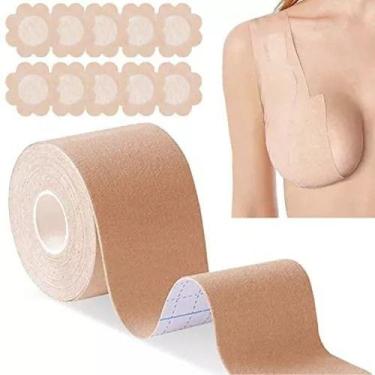 Imagem de Sutiã Adesivo Levanta Peito Fita Seios + 10 Protetor Mamilos - Up Plus