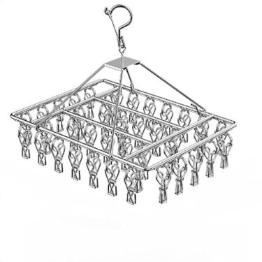 Imagem de Varal De Clips Prendedores Pratico E Retrátil Cabide Para Roupas Para(40pcs quadrado)