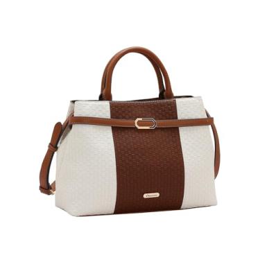 Imagem de Bolsa Estruturada Chenson - 3 Divisórias - 3 Bolsos - Antifurto - Alça de Mão - Tiracolo Regulável - Bege - 3485263