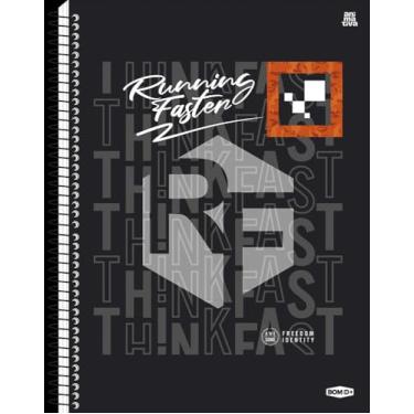 Imagem de Caderno Universitário Masculino Capa Dura Running Faster 2 – 80 Folhas, Ideal para Escola e Faculdade