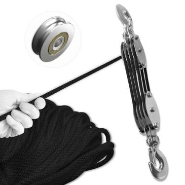Imagem de Elevador de corda SALIFTFE Block and Tackle Polia System 1000 kg