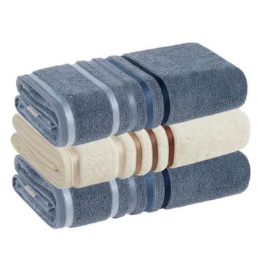Imagem de Kit 3 Toalhas Banhão Karsten Fio Penteado Gigante 86cm x 1,50m, Sortid