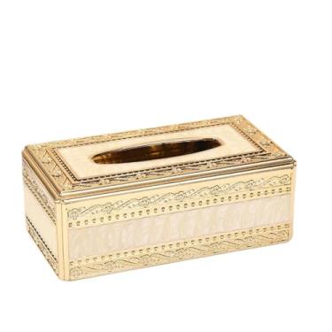 Imagem de Porta-toalhas de papel para sala de estar, caixa de lenços grande, design de estilo europeu, restaurante, hotel, caixa de lenços adequada para recipientes de lenços extraíveis