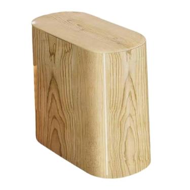 Imagem de YWJLQH Lixeira, Cesto de Lixo Doméstico, Lixeira Portátil com Tampa, Cesto de Lixo para Escritório, Carro, Hermético, Casa, Cor de Madeira, Tamanho real