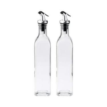 Imagem de Dispensador De Azeite Em Garrafa De Vidro Com Funil De Silicone Para T