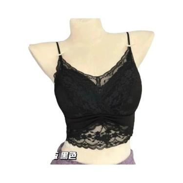 Imagem de Sutiã Sem Fio Com Renda Francesa Para Mulheres, Suporte Lateral, Top C