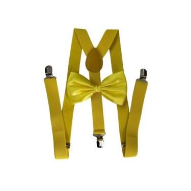 Imagem de 10 Kits Suspensório + Gravata Borboleta Adulto E Infantil R:244/247 - 