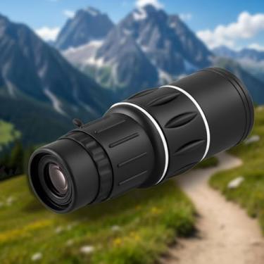 Imagem de Telescópio monocular 16 x 52, versão em resina, pacote completo com capa, alça e pano, HD portátil para observação de pássaros, viagens, atividades ao ar livre