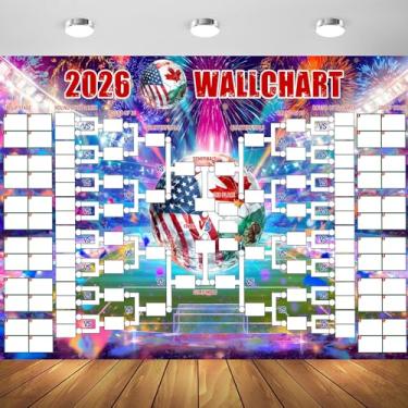 Imagem de Faixa fotográfica da Copa do Mundo de Futebol, faixa temática esportiva de troféu de futebol 2026, rodada final, 48, coleção de equipes, mostra, agenda, decoração de fundo, adereços de mercadoria, 18