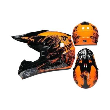 Imagem de Capacete De Motocross Unissex Certificado DOT Para Segurança Em Bicicl