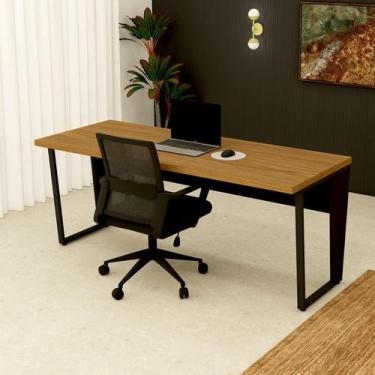 Imagem de Mesa Escritório Diretor 1,80m x 0,70m Pés Metal 100% MDF F5 - F5 Offic