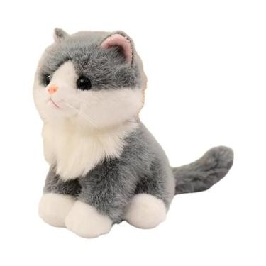 Imagem de Boneco De Gato Realista, Animal De Pelúcia Confortável, Ornamento Para