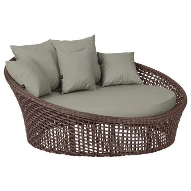 Imagem de Chaise Hungria Pintura Preta Corda Náutica E8 Trama Original Marrom