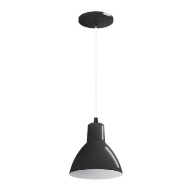 Imagem de Lustre Pendente Taschibra Cúpula Td 622 E27 Bivolt Preto