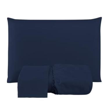 Imagem de Lençol Casal Queen com Elastico 180 Fios Algodão -Liso - Hellen Uri, A