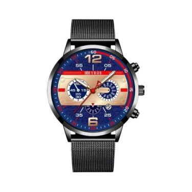 Imagem de Relógio De Luxo Masculino Esportivo De Quartzo Com Pulseira De Malha D