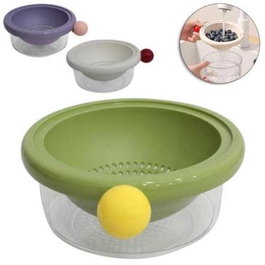 Imagem de Organizador Redondo Com Cesto Escorredor 7X18X15,5Cm - Home Art