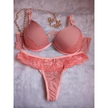Imagem de Conjunto de lingerie em laycra e renda - Doce sedução