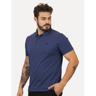 Imagem de Polo Dudalina Piquet Essentials Cotton Basica Modal Azul Escuro, XXL/G